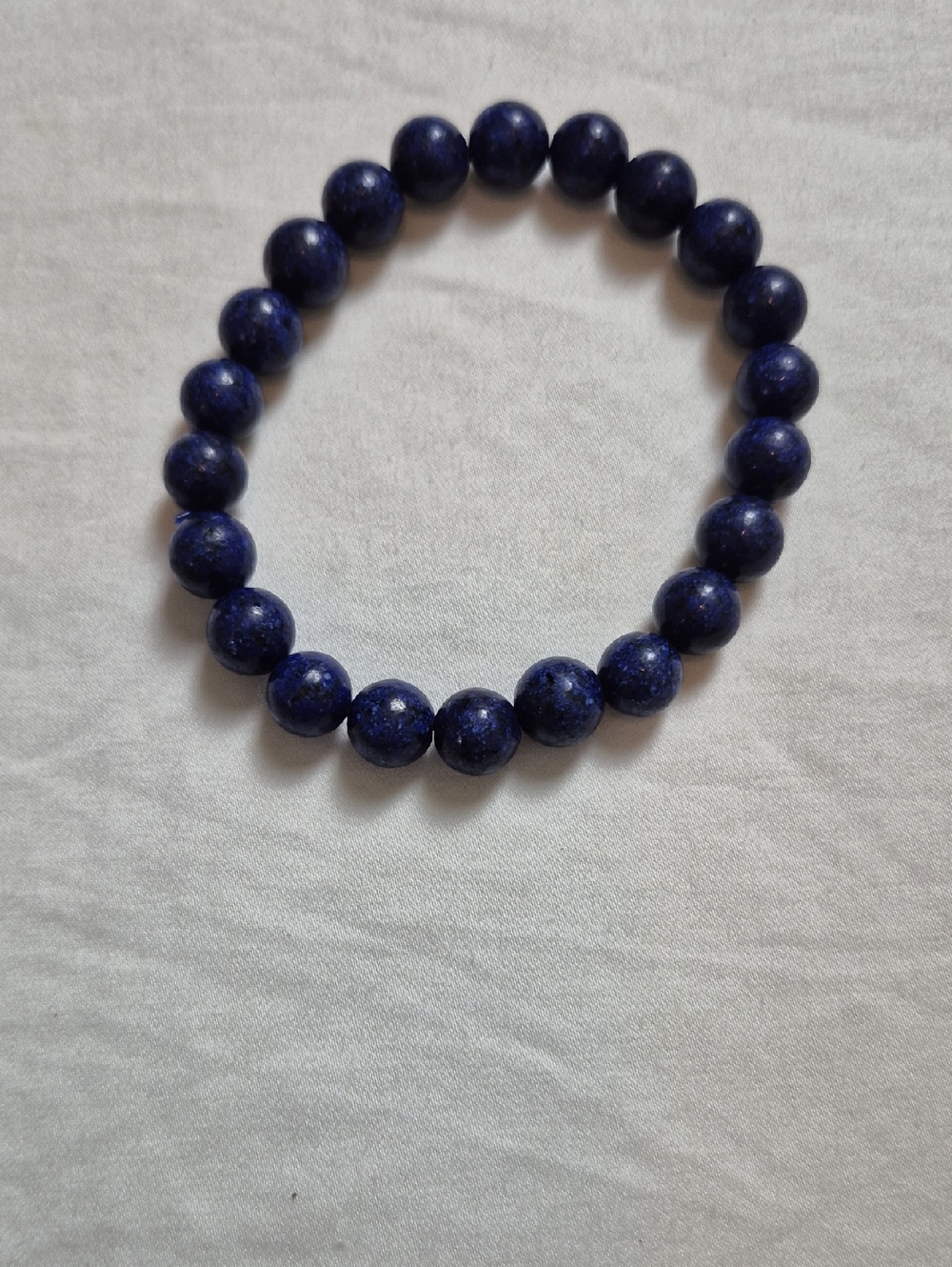 Lapis Blue Beaded Stretch Bracelet